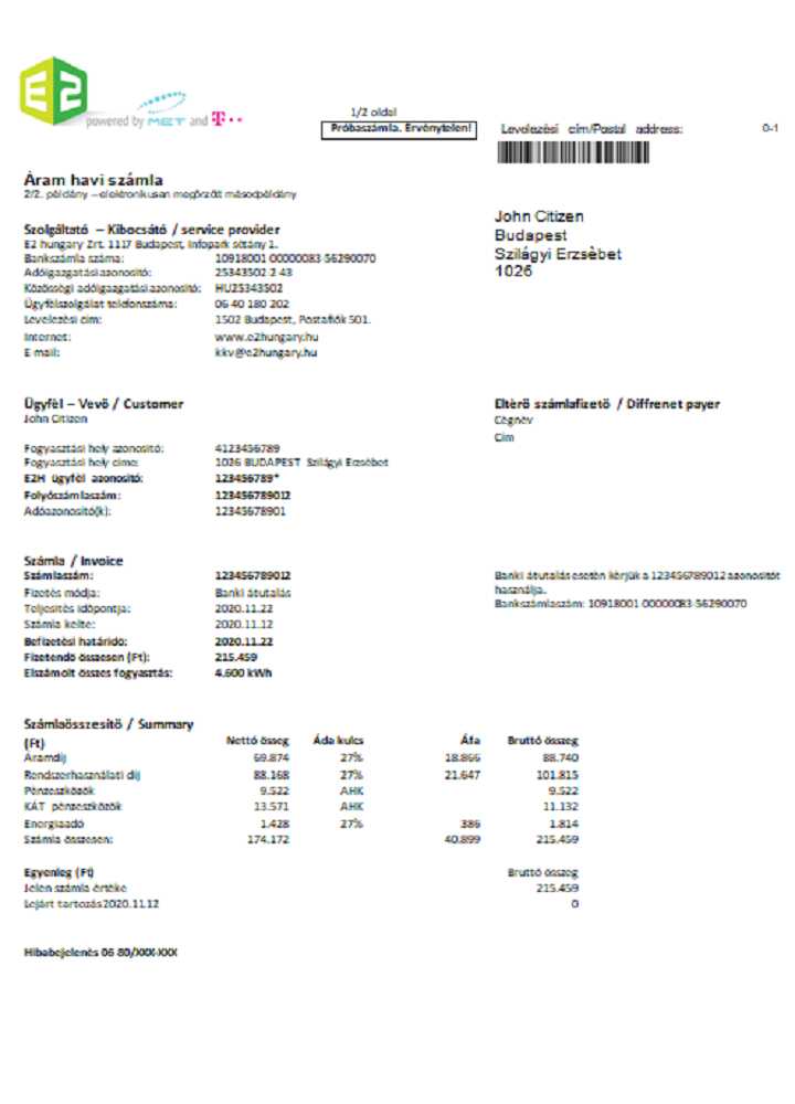 Minol USA business utility bill 